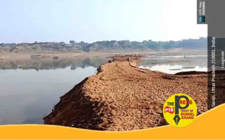 सांडी मौरम खण्ड 60, एआर कंस्ट्रक्शन ने केन की जलधारा को बांधकर बनाया पुल....