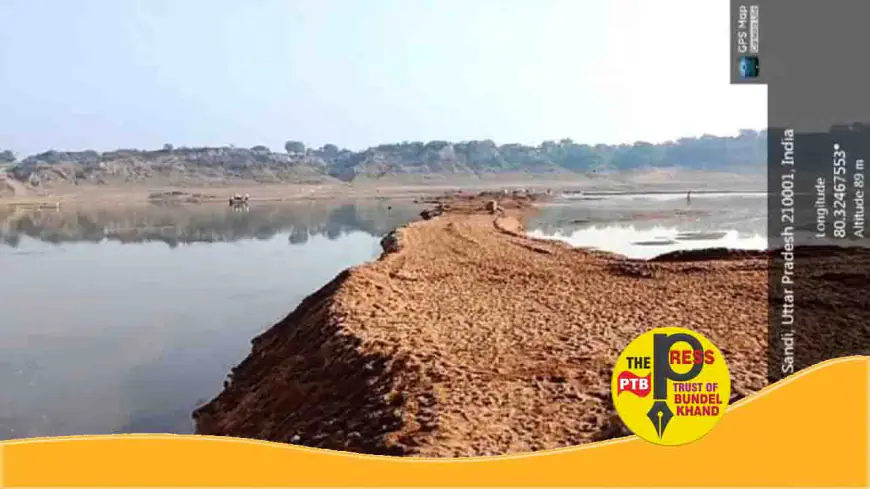 सांडी मौरम खण्ड 60, एआर कंस्ट्रक्शन ने केन की जलधारा को बांधकर बनाया पुल....