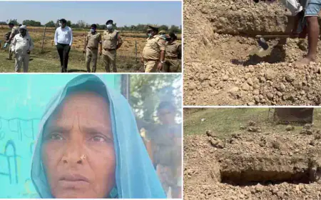 बाँदा : ग्राम मसुरी मे नौ दिन पहले नाबालिक लड़की की रहस्यमय मौत, मां की गुहार पर लाश कब्र से निकली...